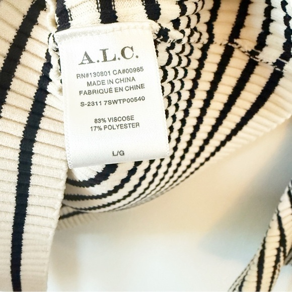 A.L.C. Aster Striped Long Sleeve Top NWT - Picture 9 of 13